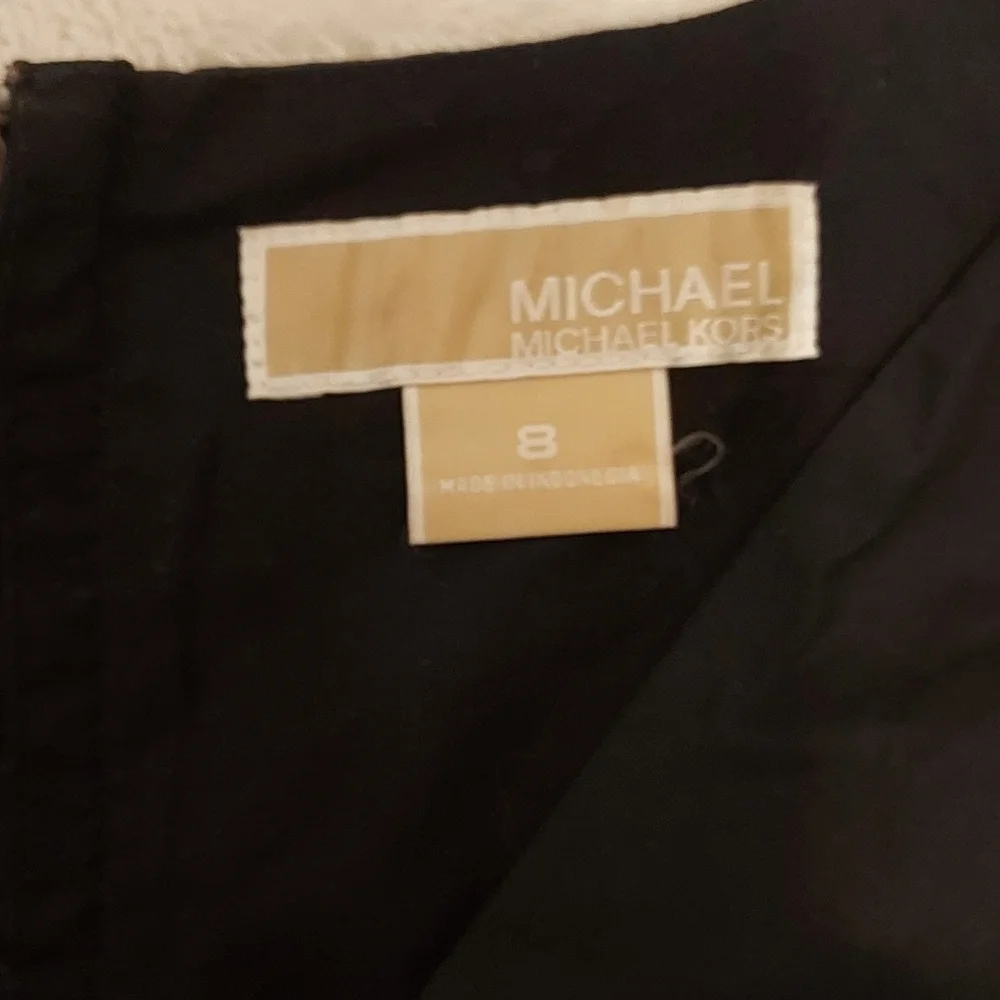 Michael Kors Elegant Black Sleeveless Dress